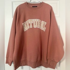 Brunette the Label NYBF rose NATURAL crewneck